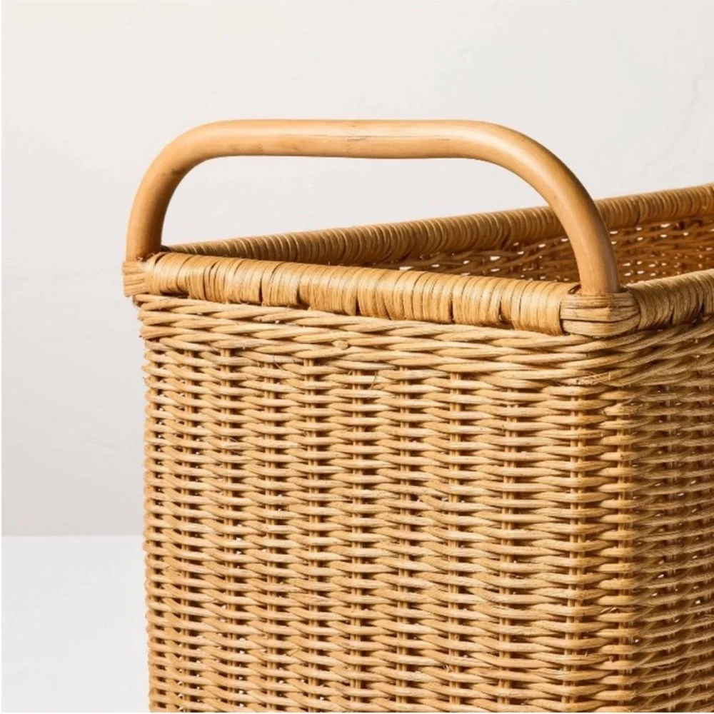 Large Rattan Storage Basket with Lid  - Hearth & Hand™ with Magnolia